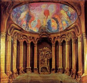 1st-goetheanum-interior-planetary-pillars-and-representative-of-humanity