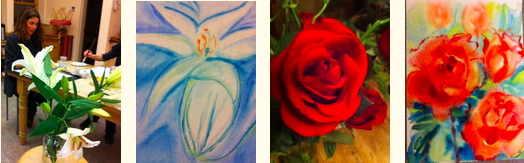 Artists at work (along with their inspiration) - Foundation Studies 2015