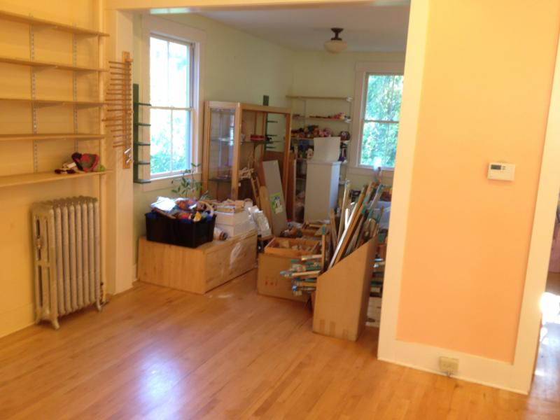 Interior photos of the Color Shop soon to be converted into a workshop and cafe-store