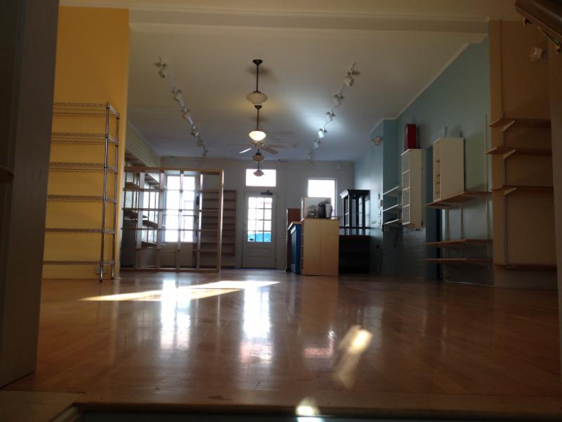 Interior photos of the Color Shop soon to be converted into a workshop and cafe-store