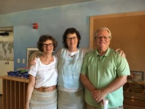 Linda Braun, Barbara Richardson and Marke Levene at Tucson Waldorf School