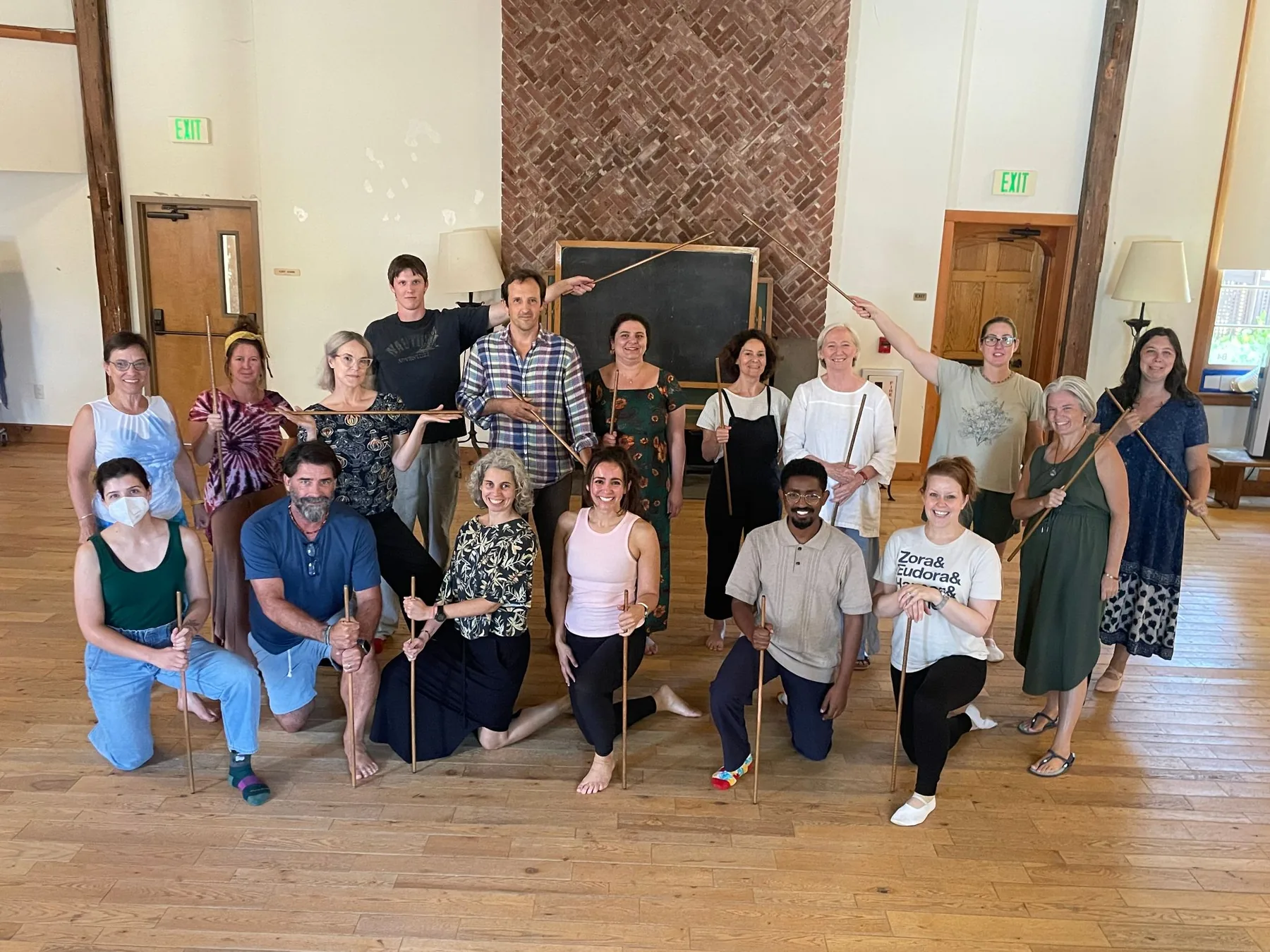 Summer training group in the hall at Wilton